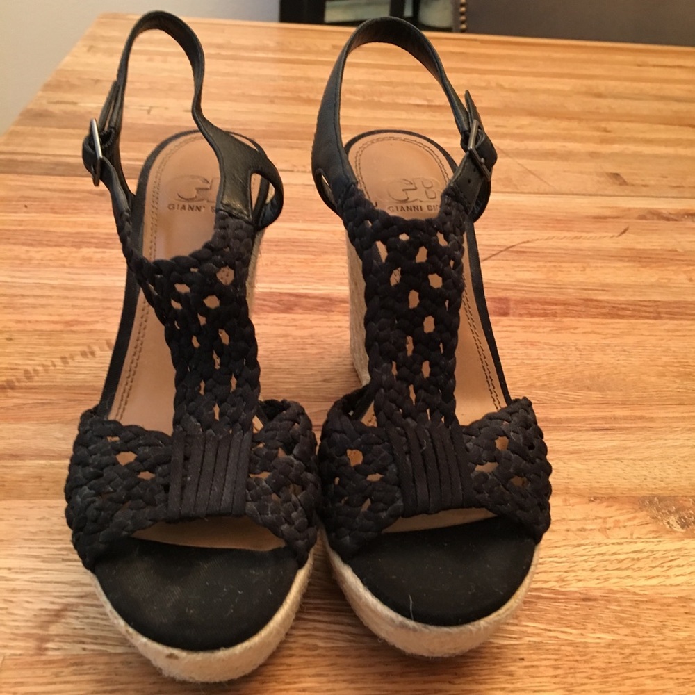 Gianni Bini Black Espadrilles Wedges